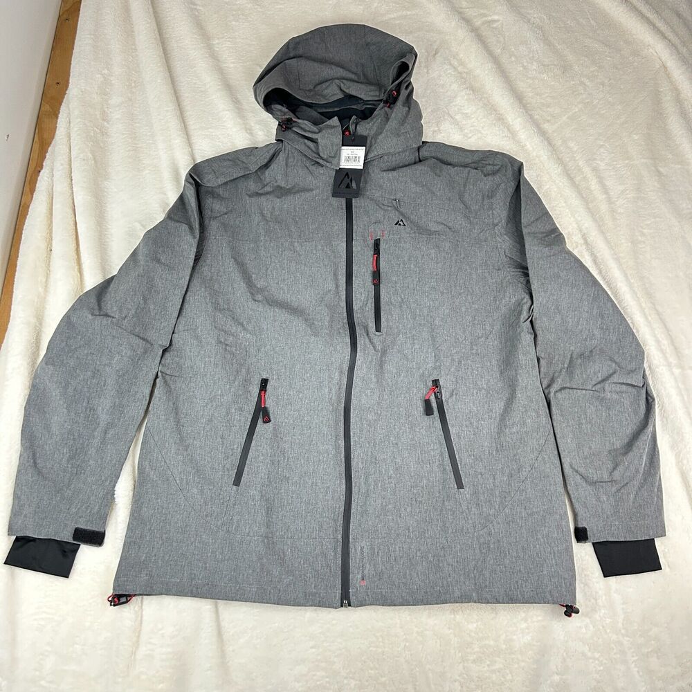 Apricoat Men's Jacket in Dark Gray with Removable Hood Size 2XL